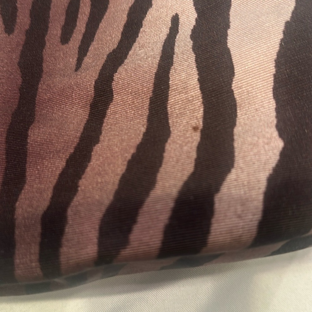 Coach Zebra-Print Brown and Tan Shoulder Bag - Picture 10 of 12